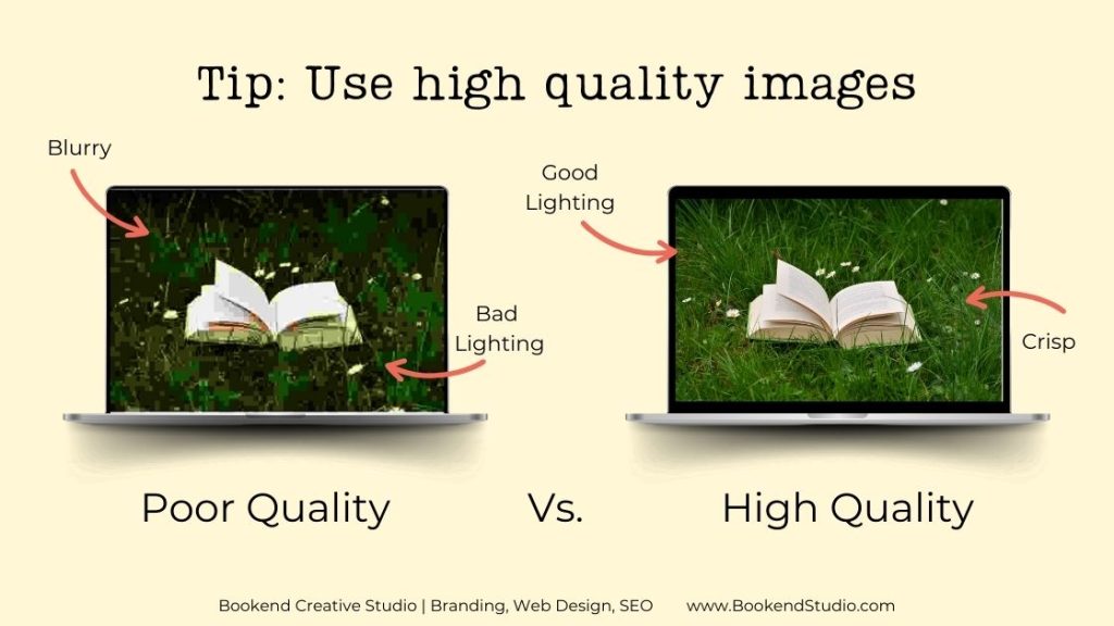 Tip: improve your author website by using high quality images