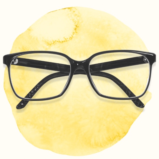 Seo gets your website seen - eyeglasses on a watercolor background